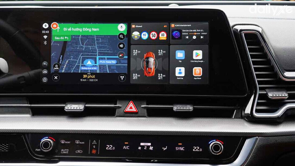 Android Auto sở hữu nhiều tính năng nổi bật như bản đồ chỉ đường, giải trí âm nhạc,...