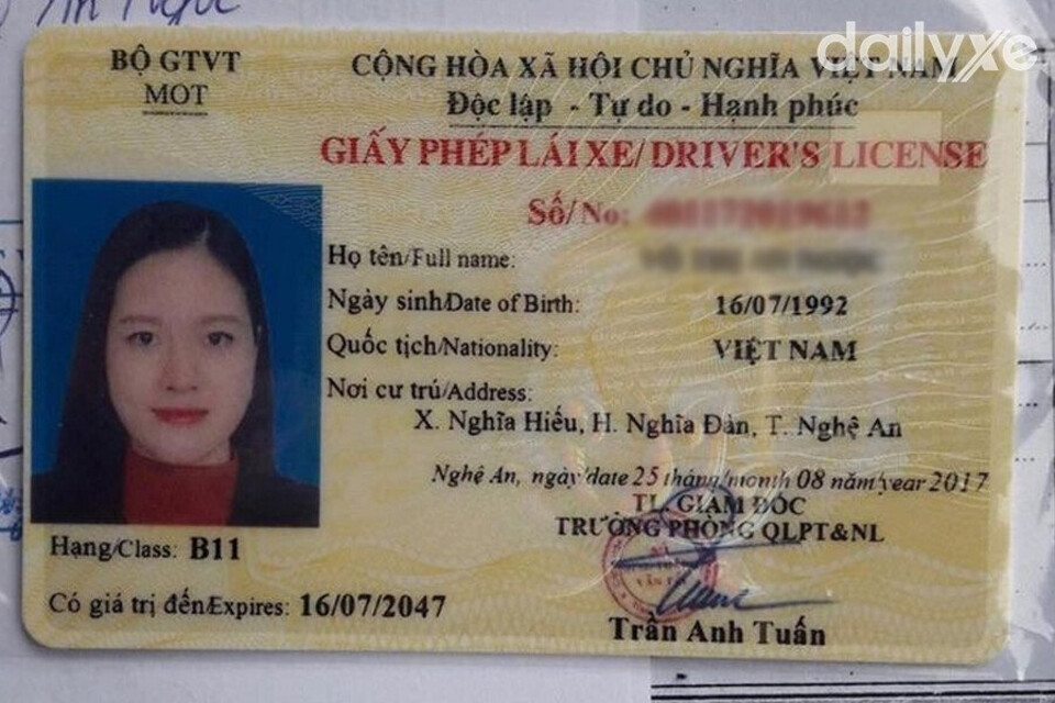 Bằng lái xe hạng B số tự động