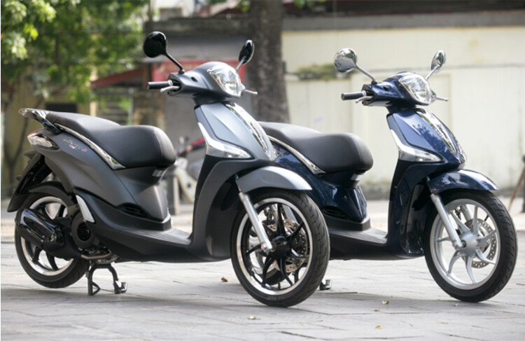 tình trạng xe piaggio, vespa 12/2021: no dam don them