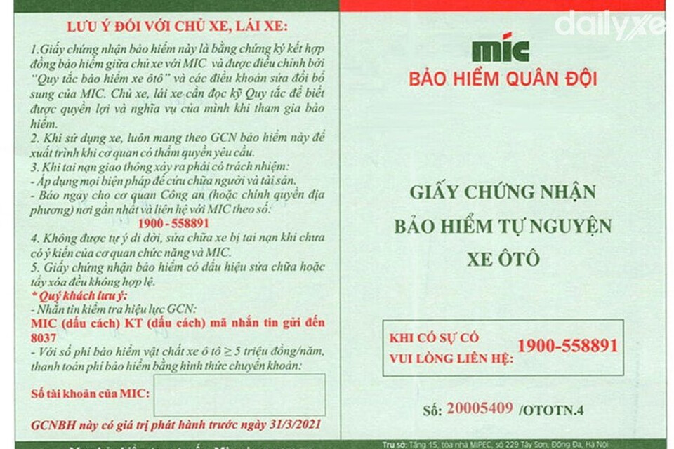 Bảo hiểm trách nhiệm dân sự tự nguyện mở rộng phạm vi bảo hiểm trách nhiệm dân sự bắt buộc, bảo vệ bạn khỏi những trường hợp với mức độ thiệt hại cao hơn.
