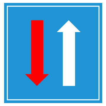 Biển số I.406 Được ưu tiên qua đường hẹp