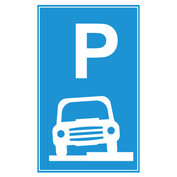 Biển số I.408a Nơi đỗ xe một phần trên hè phố