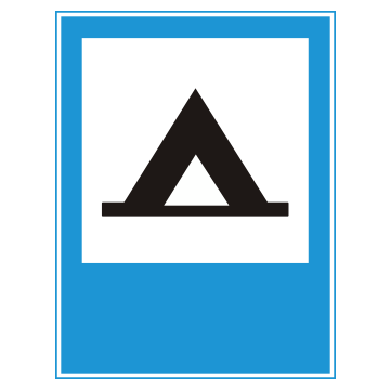 Biển số I.433b Nơi cắm trại