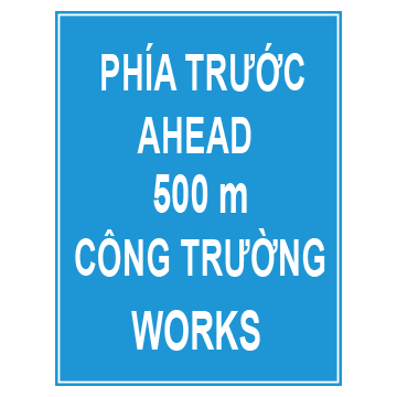 Biển số I.441a Báo hiệu phía trước có công trường thi công