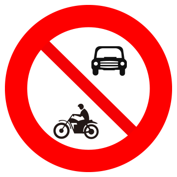 Biển số P.105 Cấm xe ôtô và xe máy