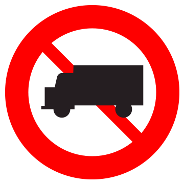 Biển số P.106a Cấm xe ôtô tải