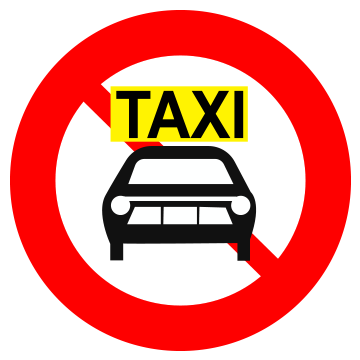 Biển số P.107b Cấm xe ôtô taxi