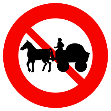Biển số P.114 Cấm xe súc vật kéo