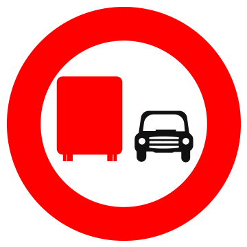 Biển số P.126 Cấm ôtô tải vượt