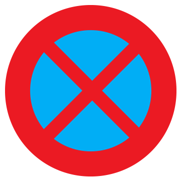 Biển số P.130 Cấm dừng xe và đỗ xe
