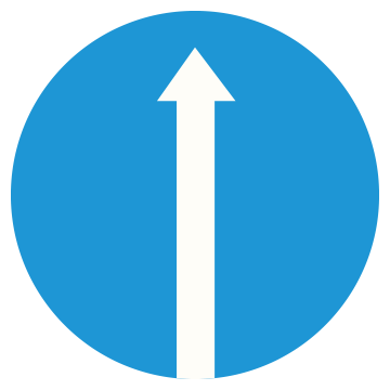 Biển số R.301a Hướng đi phải theo