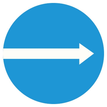 Biển số R.301b Hướng đi phải theo