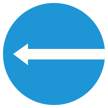 Biển số R.301c Hướng đi phải theo