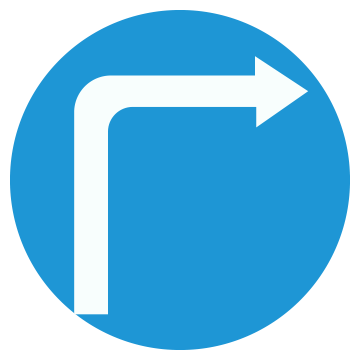 Biển số R.301d Hướng đi phải theo