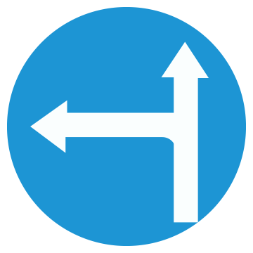 Biển số R.301h Hướng đi phải theo