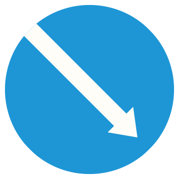 Biển số R.302a Hướng phải đi vòng chướng ngại vật