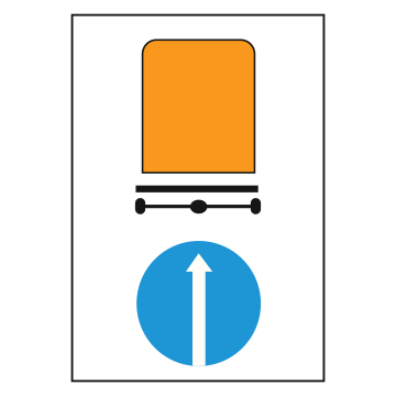 Biển số R.310b  Hướng đi phải theo cho các xe chở hàng nguy hiểm