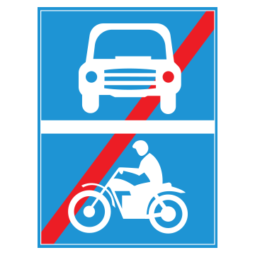 Biển số R.404b Hết đoạn đường dành cho ôtô, xe máy