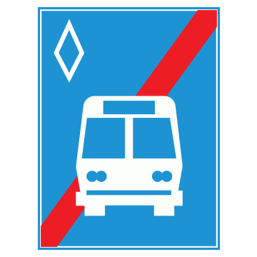 Biển số R.404c Hết đoạn đường dành cho xe buýt