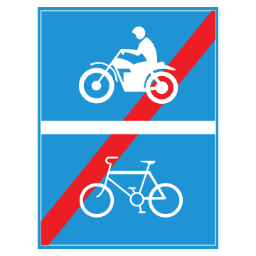 Biển số R.404f Hết đoạn đường dành cho xe máy và xe đạp