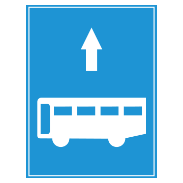 Biển số R.412a Làn đường dành cho xe ôtô khách