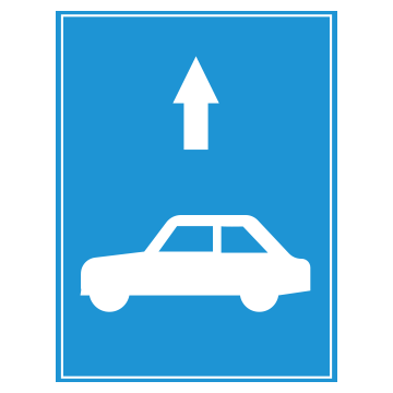 Biển số R.412b Làn đường dành cho xe ôtô con