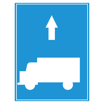 Biển số R.412c Làn đường dành cho xe ôtô tải