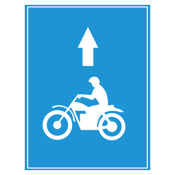 Biển số R.412d Làn đường dành cho xe máy