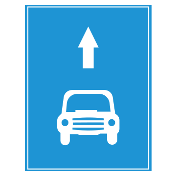 Biển số R.412f Làn đường dành cho xe ôtô