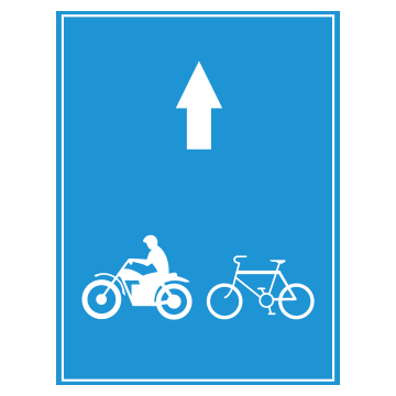 Biển số R.412g Làn đường dành cho xe máy và xe đạp