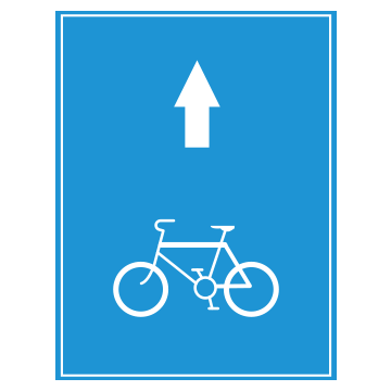 Biển số R.412h Làn đường dành cho xe đạp