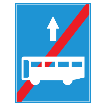 Biển số R.412i Kết thúc làn đường dành cho xe ôtô khách