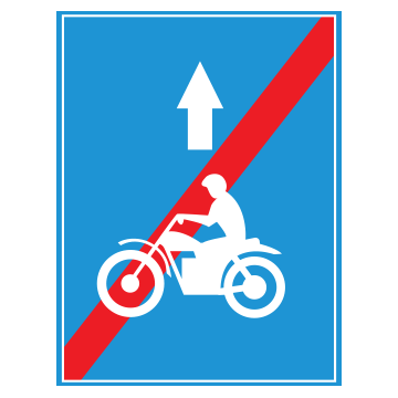 Biển số R.412l Kết thúc làn đường dành cho xe máy