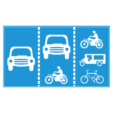 Biển số R.415 Biển gộp làn đường theo phương tiện