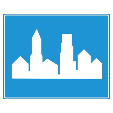 Biển số R.420 Bắt đầu khu đông dân cư