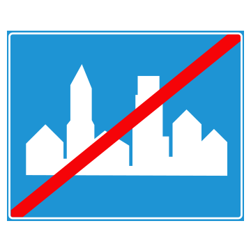 Biển số R.421 Hết khu đông dân cư