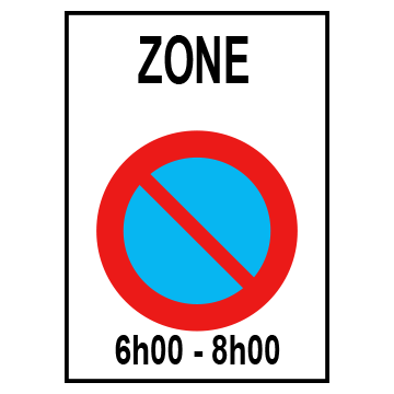 Biển số R.E,9b Cấm đỗ xe theo giờ trong khu vực