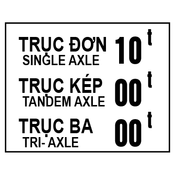 Biển số S.505c Tải trọng trục hạn chế qua cầu