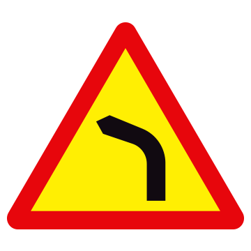 Biển số W.201a Chỗ ngoặt nguy hiểm