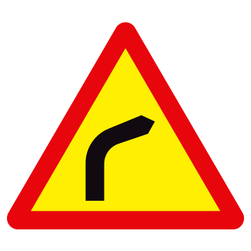 Biển số W.201b Chỗ ngoặt nguy hiểm