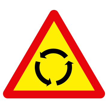 Biển số W.206 Giao nhau chạy theo vòng xuyến