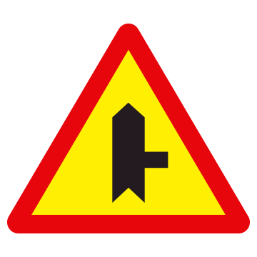 Biển số W.207b Giao nhau với đường không ưu tiên