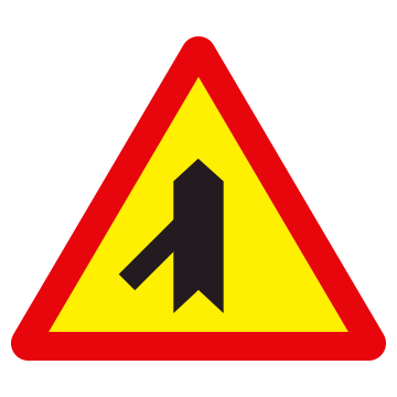 Biển số W.207f Giao nhau với đường không ưu tiên