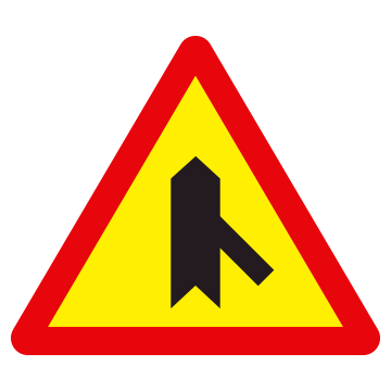 Biển số W.207g Giao nhau với đường không ưu tiên