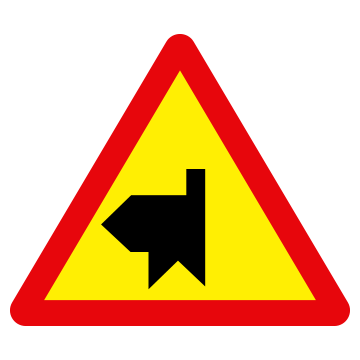 Biển số W.207k Giao nhau với đường không ưu tiên