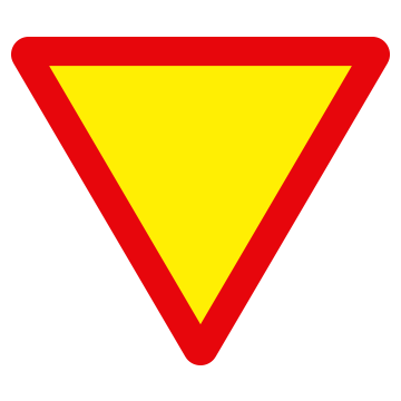 Biển số W.208 Giao nhau với đường ưu tiên