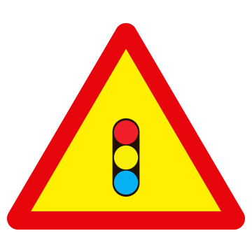 Biển số W.209 Giao nhau có tín hiệu đèn