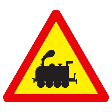 Biển số W.211a Giao nhau với đường sắt không có rào chắn