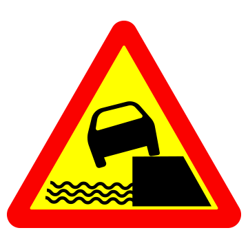 Biển số W.215c “Kè, vực sâu bên đường phía bên phải”