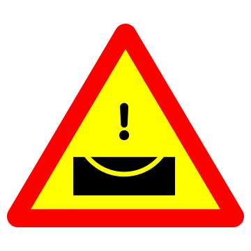 Biển số W.216b “Đường ngầm có nguy cơ lũ quét”